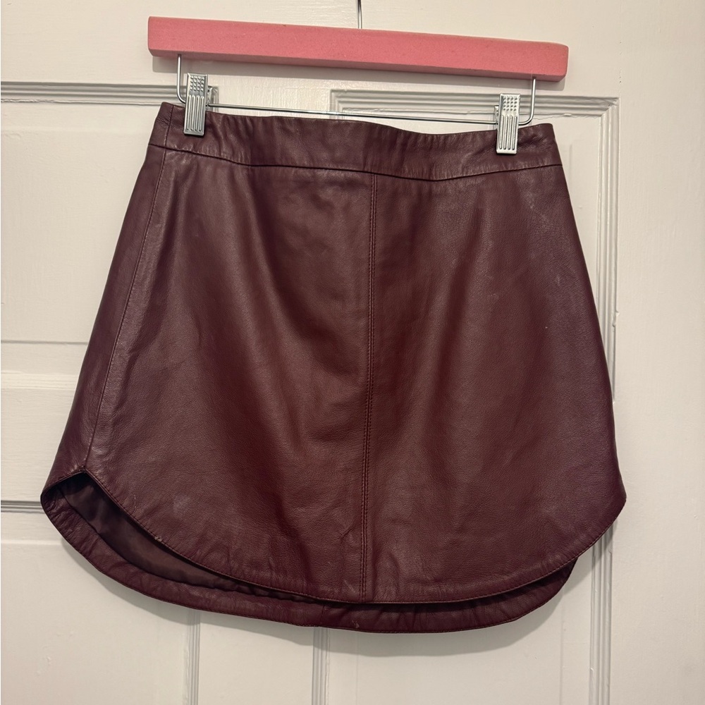BB Dakota Conrad Leather Mini Skirt
